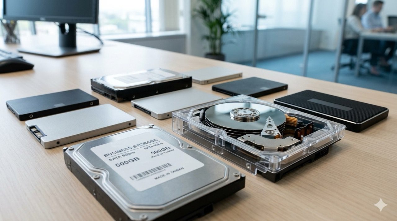 HDD's en SSD's klaar voor harde schijf vernietigen via Vareza's gecertificeerde partners