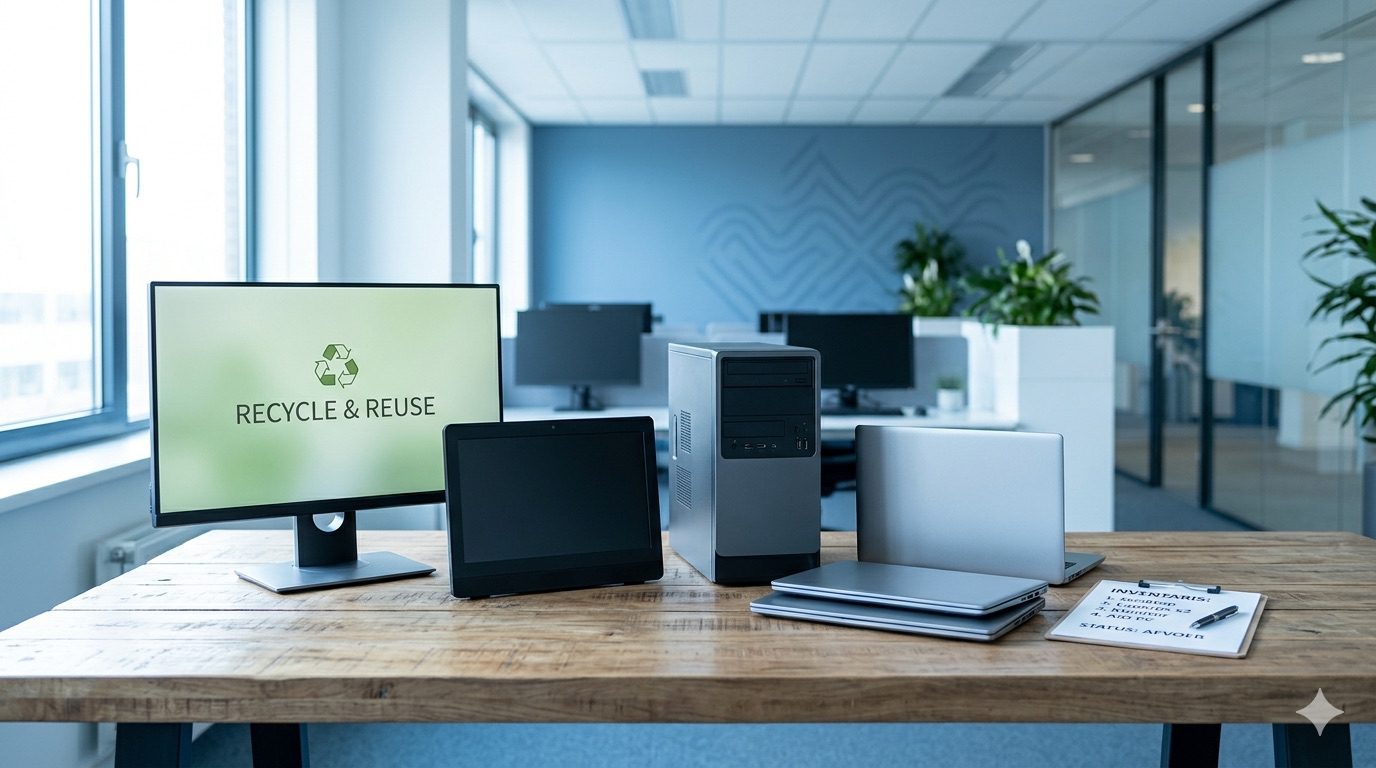 Zakelijke computers, laptops en hardware klaar voor IT-recycling via Vareza's gecertificeerde partners